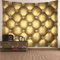 KnSam Tapiz de pared para salón, decoración del hogar, de poliéster, rejilla de diamante, dorado, 150 x 150 cm