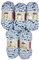 5 x 100 Gramm Strickwolle Himalaya Dolphin Baby Colours mehrfarbig, 500 Gramm Wolle super bulky (weiss blau dunkelblau 80411)