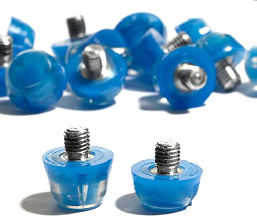Genérico Gummistollen für Fußballschuhe - 14 Fußballstollen Standardgewinde-TPU Studs, Transluzentes Blau