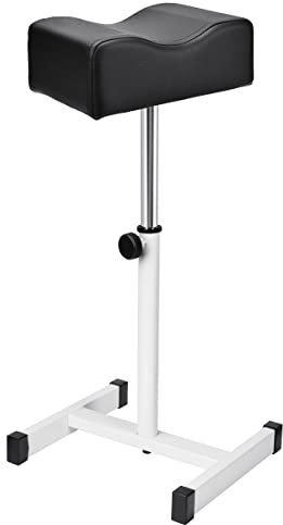 FLOLXNB Repose-pieds pour pédicure, manucure, massage des pieds, manucure, beauté des ongles, repose-pieds réglable en hauteur pour la maison, le salon de beauté, le spa, le tatouage (noir)