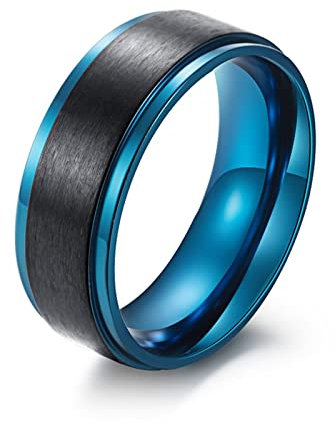 Aotiwe Ringe Herren Dünn, Schmuck Herren Schwarz Matt Schwarz Edelstahl Größe 60 (19.1) Geschenk Beste Freundin Geburtstag
