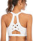 YARRCO Sport BH Damen Top für Yoga Tennis Golf Laufen Wandern Sports Bra Oberteil (Weiß BH, M)