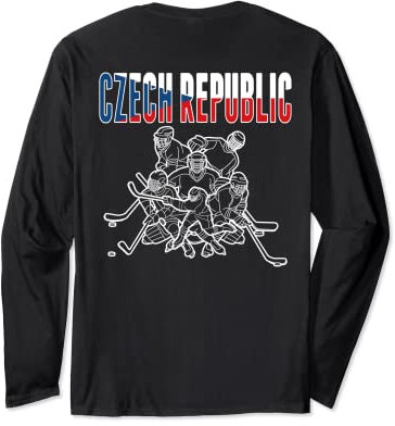 Tschechische Republik Eishockey-Fans Trikot – Support Czech Hockey Langarmshirt