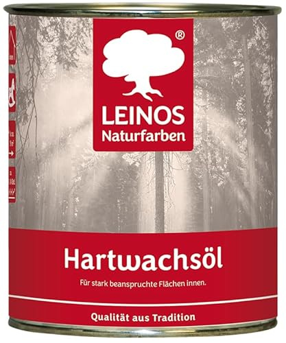 LEINOS Hartwachsöl Neutralisierend 0,75 l – Hartwachsöl innen, seidenmatt | Öl-Wachs-Kombination für Holzböden, Treppen und Möbel innen – strapazierfähig, diffusionsoffen, seidenmatt, in 11 Farbtönen