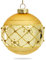 Sikora Highlights 4er Set ausgefallene Christbaumkugeln aus Glas Gold 8cm, Farbe/Modell:Modell Wien Gold, Höhe in cm:8 cm