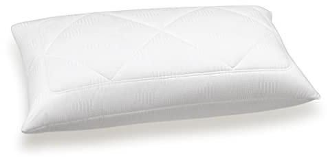 Fabe | Cuscino Alta Densità Comfort, Compatto e Molto Imbottito, Federa Trapuntata in Cotone Percalle, Effetto Antimicrobico e Batteriostatico, Imbottitura Ipoallergenica, 45x75x16h, 1200g