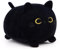 Schwarze Katze Plüsch, Plüschtier, Kissen - Weiche Katzenform Design Lendenwirbelsäule Kissen Gefüllte Puppe für Kinder Geburtstag, Halloween Weihnachten Geschenke