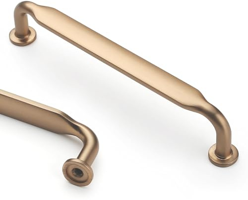 Asidrama Küchenschrankgriffe, 12,7 cm, champagnerfarben, 10 Stück | Robustes massives Zink, 2 Schraubengrößen, 12,7 cm Lochmitte, Schränke, Schubladen, Kommoden, Möbel, Hardware