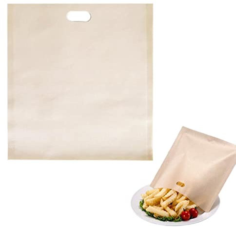 Toaster Sandwich Bags | Non-Stick Heat Resistant Grilled Cheese Toaster Bags - Toastbags for Grilled Cheese, Sandwiches, Pizza, Chicken Nuggets, Sausages, or Vegetable Lear-au