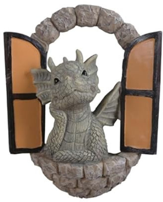 FackLOxc Dragon Openng Die Tür Miniaturen Ornamente Skulptur Spielzeug Geburtstagsgeschenk Fensterbank Hof Schreibtisch Büro Boutiquen Versorgung Miniatur-Drachenfigur