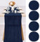 Käsetuch Tischläufer 4 Stück Pack Navy blau Rohe Baumwolle Tischflagge Transluzent Tischflagge Tüll Tischdecke 10 ft Bohemian Stil Land Dekoration Küche Hochzeit Urlaub Party Zubehör Navy blau 300cm