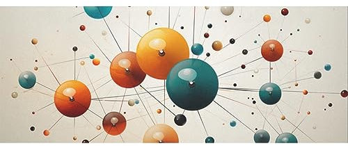 DNOVING 2 Rollen Atomic Model Geburtstag Geschenkpapier - 147,3 x 58,4 cm Geschenkpapier für Jungen & Mädchen Geburtstag & Babyparty GWP-89463681