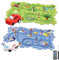 Auto Spielzeug Autorennbahn Spielzeugauto DIY-Puzzlebahn für Kinderspielzeug DIY-Route Cars Spielzeug Geschenkspiele für Kinder Spielzeug ab 2 3 4 5 6 Jahren (Raum x6/Terrestrisch x6)