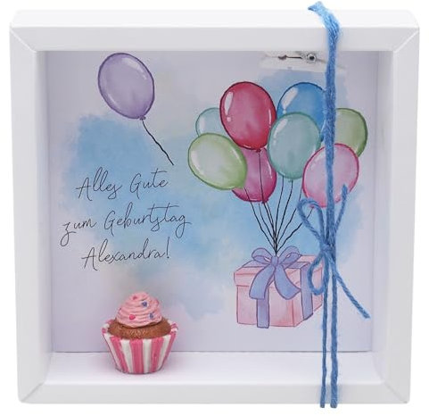 ZauberDeko Geldgeschenk Verpackung Geburtstag personalisiert MIT Namen Luftballon