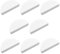 INCREWAY 8 tiradores de cajón de media luna de aleación de aluminio para gabinete, pomos de semicírculo decorativos para puerta (blanco)