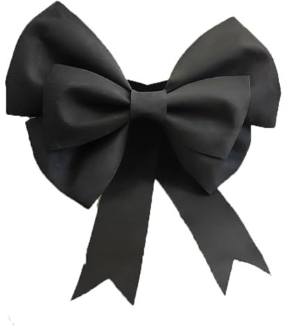 Hrlace Riesen Schleifen Große Dekoschleife Eva Schwamm Schleife Hängende Riesenschleife Weihnachtsschleifen Autoschleifen DIY Dekoschleife für Hochzeit Party Dekoration Schwarz 30cm