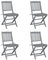 CIADAZ Klappbare Gartenstühle 4 STK. mit Kissen, Gartenmöbel, Balkonstühle, Hochlehner, Bistrostuhl, Balkonmöbel, Balkonset, Garten Stühle, Sit Möbel, Armlehnenstuhl, Massivholz Akazie