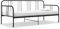 UTSRABFA Futon-Betten Schlafzimmer-Betten Hochbett Bettgestell Schlafsofa Bettgestell Schwarz Metall 90x200 cm Geeignet für Schlafzimmer, Außenbereich, Wohnung, Arbeitszimmer