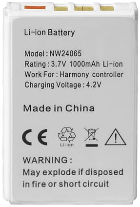 SHAWOROCE Batería Recargable R-IG7 R-RG7 compatible con Logitech Harmony One 720 785 850 880 885 890 895 900 Pro diNovo Edge Mini mando a distancia de iones de litio 1000 mAh 3,7 V