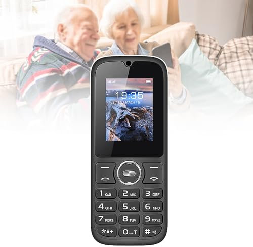 Basic Mobile Phone for The Elderly, Unlocked 2G Cell Phone with Big Buttons, Backup Dumb Phone with GSM Standard, Supports Dual SIM + SD Card,No Internet,Black