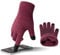 ineepor Alpaka Handschuhe Herren Damen Winter Strickhandschuhe Thermo Warme Wolle Gloves Touchscreen Dünne Grip Weich Rutschfest Flexible,Rot,M