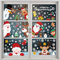 ZHOUHON Fensterbilder Weihnachten, Wiederverwendbar Doppelseitig Weihnachten Santa Claus Schneemann Fensterdeko Perfekt für Weihnachtsfeiern(A1)
