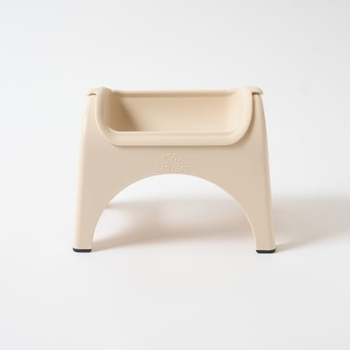 EasyEat The Premium Dog Feeding Station Perfect for Small to Medium Sized Pets Raised Dog Bowl with a Beautiful, Non-Slip Design –Elevated bowl Improves Digestion, User friendly (Beige)