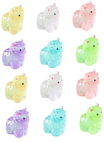 Yardwe 12stücke Mini- Leuchtende Miniatur-kunstharz-tierfiguren Miniatur-Tier-Ornamente Für Mikro-landschaftsgarten-Dekoration