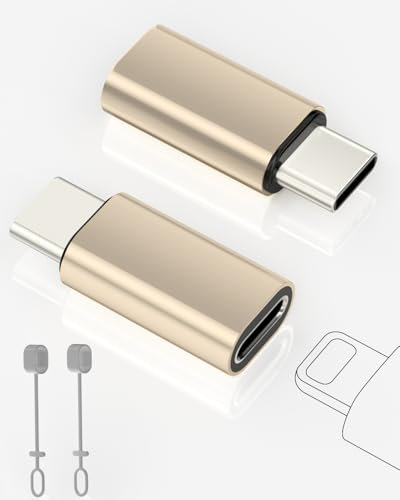 layajia 2 Pack Adaptador Lightning a USB C para iPhone 15/16/16 Pro/16 Plus/Pro MAX, Samsung S24, Soporta Carga y Transferencia de Datos, Cable Conector Cargador Tipo C, No para Audio/OTG/Auriculares