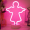 JEMESI Engel-Neonschild, Rosa LED-Engel-Neonschilder, Batterie/USB, für Schlafzimmer, Geburtstag, Bar, Party, Geschenke für Kinder, Frauen