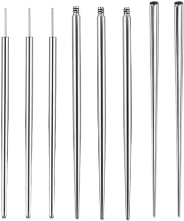 JAWUZ 8 Pezzi Piercing Taper Inserimento Permit Corpo Taper Acciaio Chirurgico 14G 16G 18G Orecchio/Naso/Labbra/Sopracciglio/Pancia/Capezzolo/Lingua Assistente Piercing Strumento kit piercing