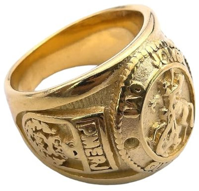 WACEH Jewelry San Jorge Saint George Tötung Drachenfinger Ring für Männer Frauen Farbe Edelstahl Soldat Pferd Ringe Schmuck Schmuck Necklaces Earrings