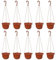 KYUQY Lot de 10 pots de fleurs en plastique à suspendre, 13,2 cm avec crochets – Pots de fleurs et supports de panier pour plantes d'intérieur et d'extérieur