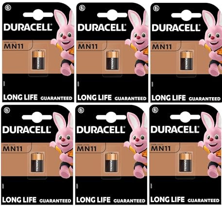 6X Duracell MN11 (6 Blister da 1 Batteria) 6 Pile (A11/11A)
