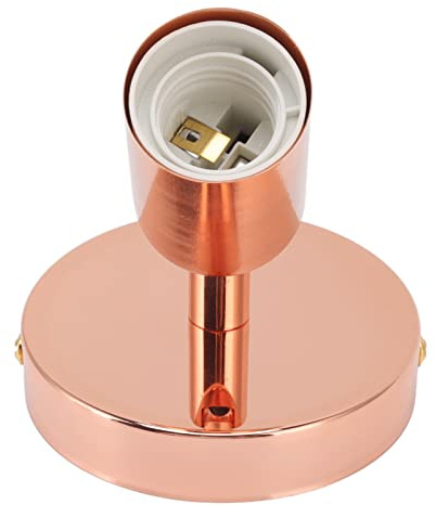 BONKZEBU Douille D'ampoule de Décoration en Fer Réglable E27 E26, Base de Lampe Murale pour Chambre à Coucher, Salon, Galvanoplastie Brossée, Installation Facile pour Le Bureau à Domicile (Or Rose)