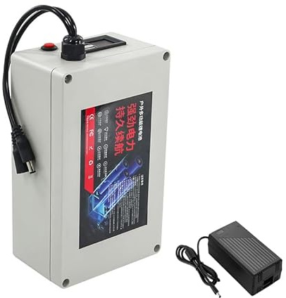 JCXYL EV Station d'alimentation Portable avec Batterie Lithium Rechargeable 12 V, 100 Ah, 10 Ah, 15 Ah, 20 Ah, 30 Ah, 40 Ah, 50 Ah, 60 Ah et 80 Ah, Chargeur et Port USB Inclus.,12v 20ah