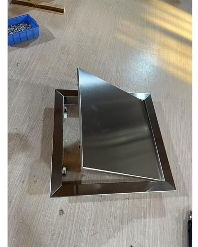 NMKSYX Trampilla Pladur 10x20 25x60 30x50 50x80 60x70 Panel De Acceso con Presión para Abrir para Plomería/Cables/Válvulas, Trampilla De Inspección Pequeña De Acero Inoxidable(20x40cm)