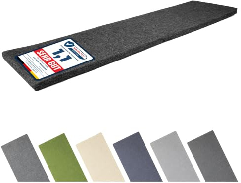 Garronda Bankauflage Outdoor Gartenbank Auflage 160x40 Anthrazit GD-0220 | Dicke: ca. 4 cm, Wasserabweisend, UV-beständig, mit Bändern, als Sitzkissen für Hollywoodschaukel und Gartenmöbel