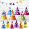 PartyDeco - 6 bunte Kegelmütze, personalisierbar, Monster