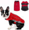 Morezi Dog Warm Coats Jackets Waterproof Coats with Harness Hole Puppy Coat for Small Medium Dogs - Red - M