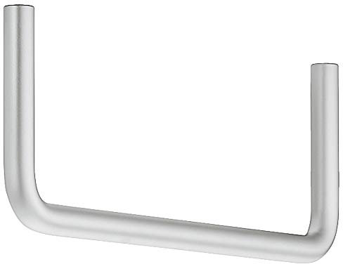 Moderner Garderobenbügel Chrom matt Garderobenstange Flur Garderobenhängebügel U-Form l Modell H6540 | Kleiderbügel-Halter für Hutablage | 1 Stück - Wandgarderobe Metall mit Befestigungsmaterial