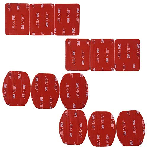 Sitrda Juego de 12 almohadillas adhesivas 3M para cámaras de acción GoPro Hero 3/2/1