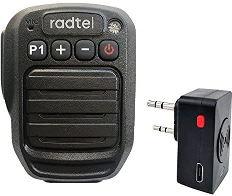 Tragbarer Bluetooth-Lautsprecher, kabellos, bidirektional, Schultermikrofon kompatibel mit BaoFeng UV-5R UV-82 BF-F8HP Kenwood BTECH Walkie Talkie Zubehör