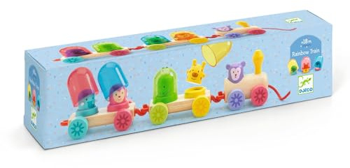 DJECO Rainbowtrain Geschicklichkeitsspiele, Mehrfarbig (36326)