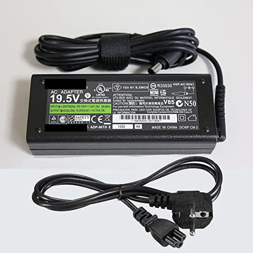 19,5V 4,7A 90W Chargeur Alimentation Adaptateur pour Sony VAIO SVF PCG SVE SVS VGC VGN VPC avec Cordon d'alimentation de l'UE