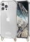 ella cases Handyhülle mit Ösen für iPhone 13 Pro Hülle transparent mit Ringen für Handykette in Gold einzeln ohne Kette modular mit Kordel, Schnur oder Gurt zum Umhängen