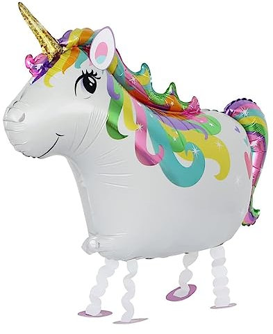 DIWULI laufendes Einhorn Airwalker Ballon - Unicorn Deko