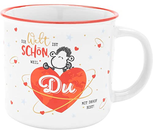 Sheepworld Tasse mit Motiv Welt | Kaffeebecher, Steinzeug, 38 cl | Geschenk Liebe, Geburtstag, für Sie | 47861