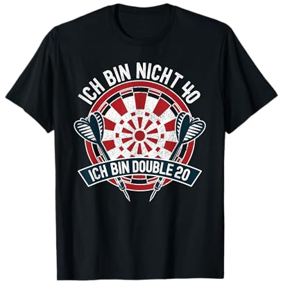 40. Geburtstag 40 Jahre Dartfan Dartspieler Dart T-Shirt
