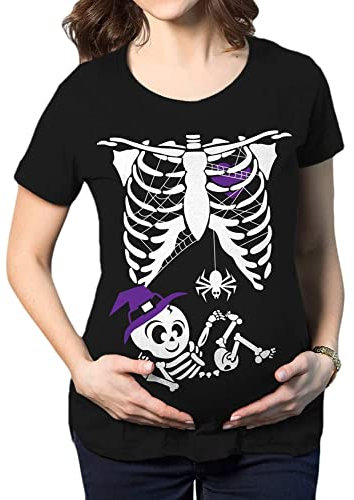 Top de grossesse Halloween, t-shirts de grossesse Halloween